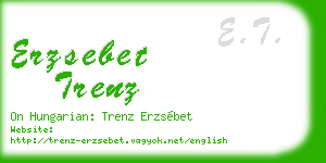 erzsebet trenz business card